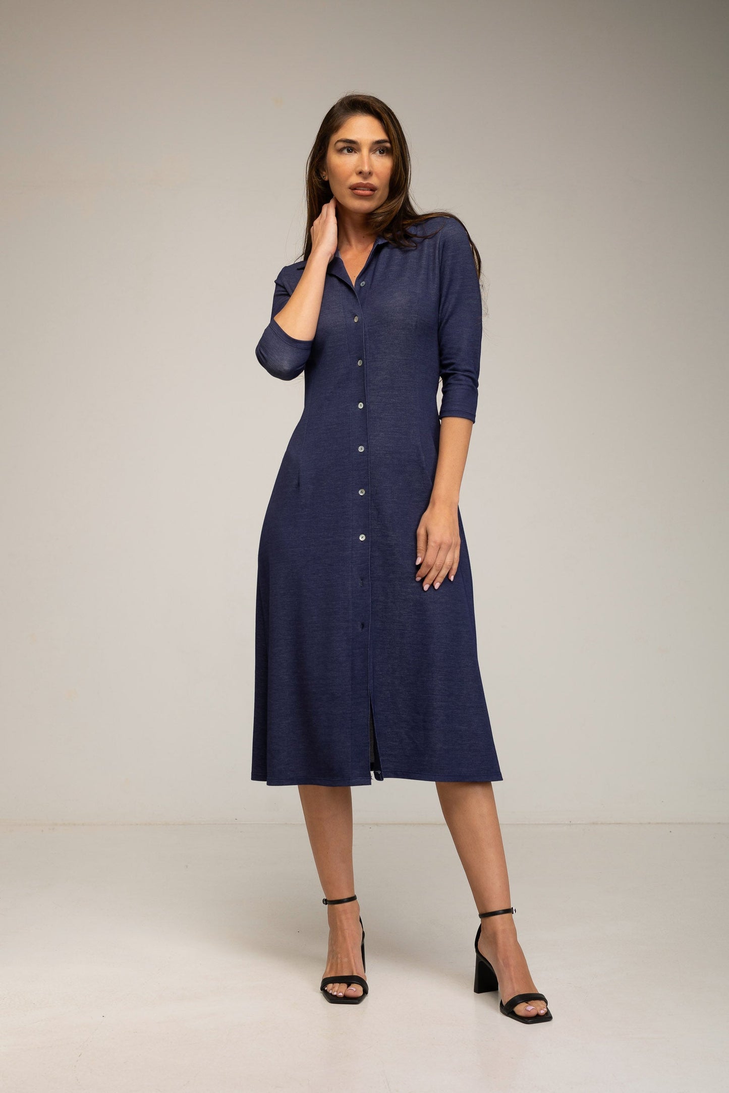 Vestido camisero midi jeans