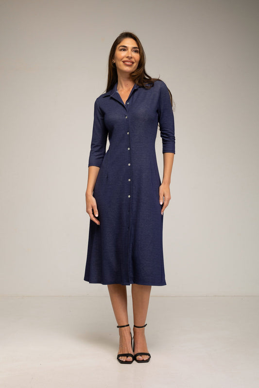 Vestido camisero midi jeans